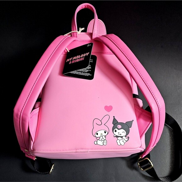 LOUNGEFLY HELLO KITTY KUROMI MY MELODY SANRIO EXCLUSIVE BACKPACK 11" BRAND NEW! - Picture 3 of 16